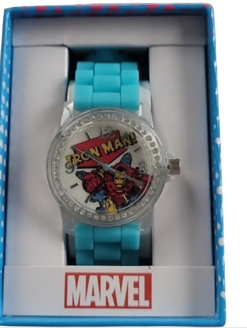 Brand New Marvel Avengers Iron Man Wristwatch With Rhinestone Accents